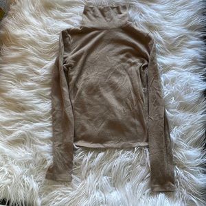 Tilly’s light Brown Turtle Neck T Shirt